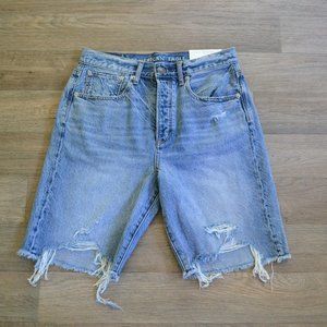 NWT American Eagle 90's Boyfriend Shorts Medium Wash Size 2 26 Waist